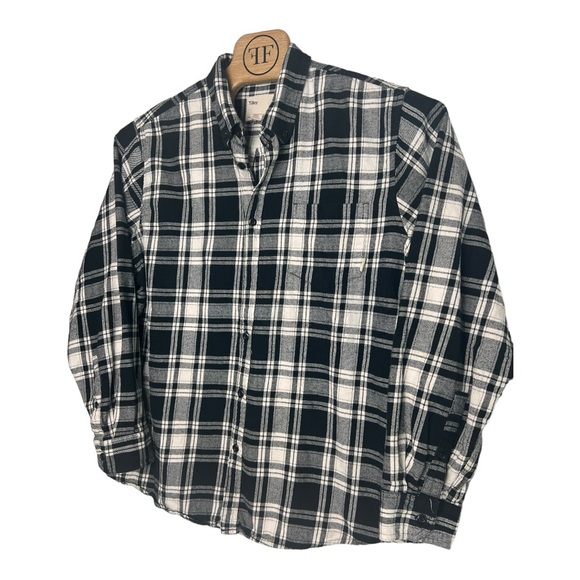 Tilley Men's Long Sleeve Plaid Button Down Shirt‎ Black& White  Plaid XL - Picture 2 of 5